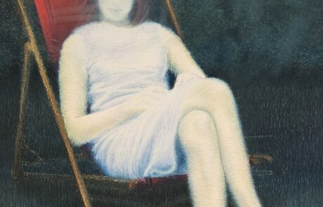 Victor Honig van den Bossche, Christine Keeler, oliepastel 100 x 70 cm., nr 095035