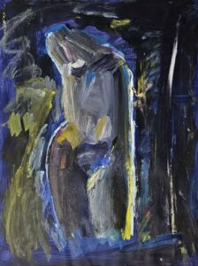 Elizabeth de Vaal, Torso, gouache op papier 80 x 60 cm., nr. 006025 Elizabeth de Vaal, Torso, gouache op papier 80 x 60 cm., nr. 006025