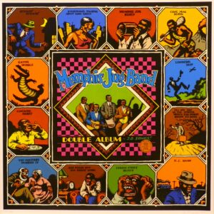 Robert Crumb, Memphis Jugband, zeefdruk 80 x 80 cm.