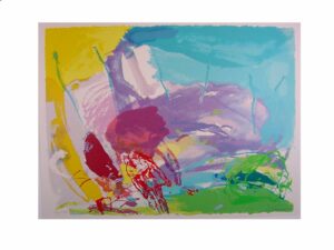 Jan van Diemen, Wielrenner, zeefdruk. Nummer: 710008